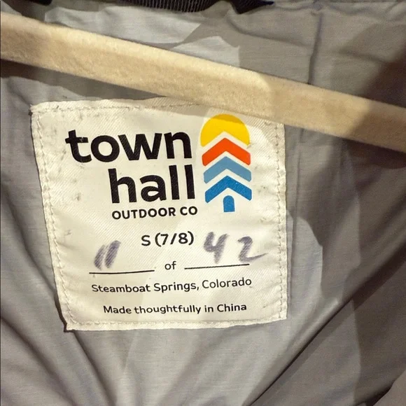 Kids Yellow Puffer Jacket with Red and Blue Accents - Picture 2 of 3